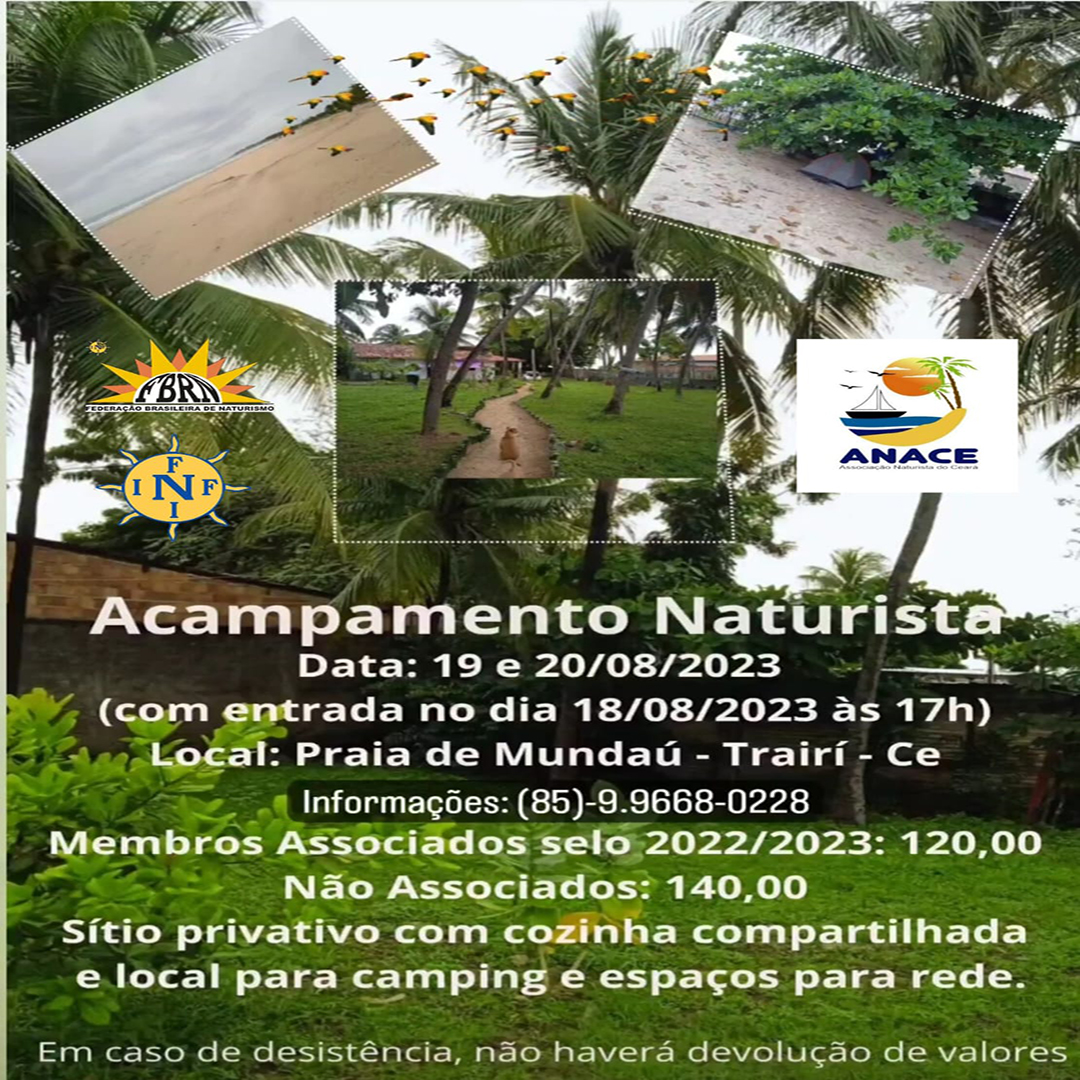 Acampamento Naturista - Anace | FBRN-Federação Brasileira de Naturismo